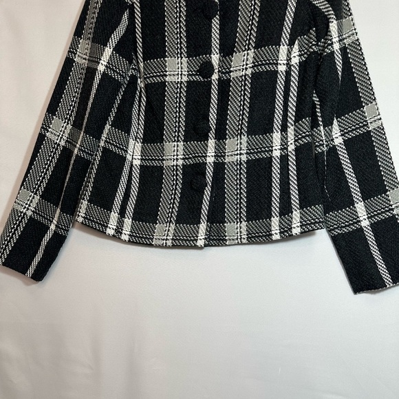 Merona Womens Size XS Plaid Jacket Blazer Coat Cloth Cover Buttons Pockets Lined - Picture 11 of 16